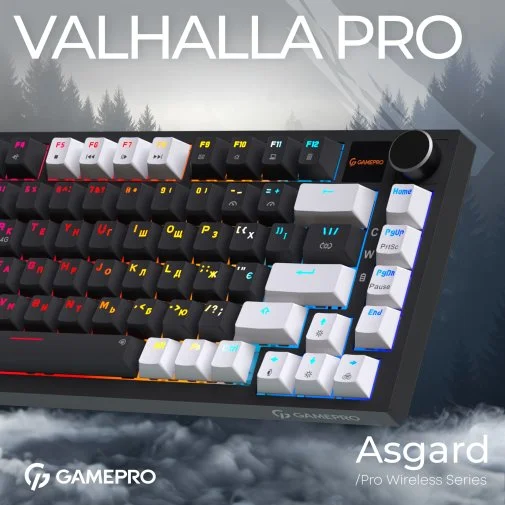 Фото: Клавіатура GamePro Genesis Asgard Valhalla Pro MK160B-D-Pro Rainy Switches Black № 17 | KTC