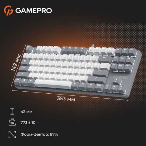 Клавіатура, GamePro Genesis Metallic MK110G Red Switches USB ( Gaming )
