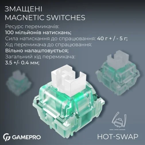 Фото: Клавіатура GamePro Genesis Asgard Valhalla Max MK160B Magnetic Switches (MK160B MAX) № 28 | KTC