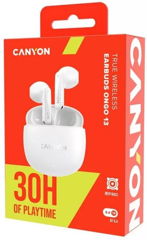 Навушники Canyon OnGo 13 White (CNS-TWS13W)
