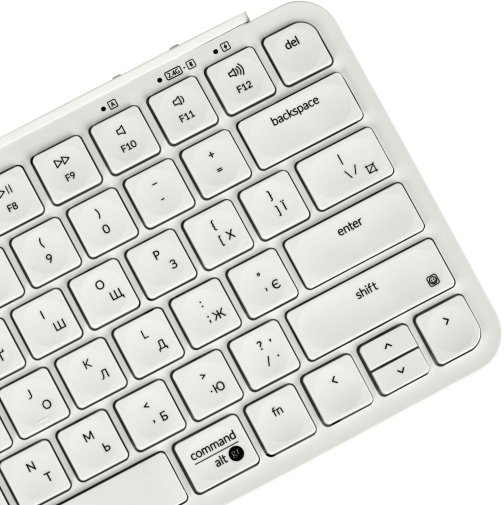 Клавіатура компактна Keychron B1 Pro ENG/UKR WL/BT/USB Ivory White (B1P-K8-UA)