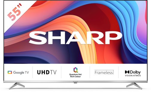 Телевізор QLED Sharp 4T-C55GP6260ES (Smart TV, Wi-Fi, 3840x2160)