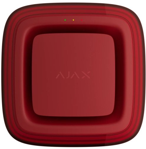 Бездротовий адресний пожежний оповіщувач світлозвуковий Ajax EN54 FireProtect (Sounder/VAD) Jeweller Red