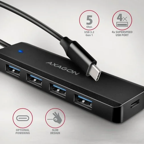 Фото: USB-хаб Axagon HUE-C1C Black № 7 | KTC