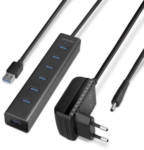 USB-хаб Axagon HUE-SA7BP Black