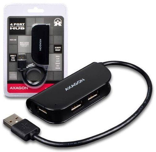 USB-хаб Axagon HUE-X4B Black