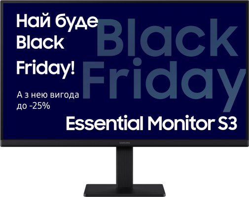 Монітор Samsung LS24F320GAIXCI Black