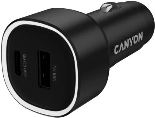 Фото: Автомобільний зарядний пристрій Canyon OnDrive 85 85W Black (CNE-CCABR8AC) № 6 | KTC