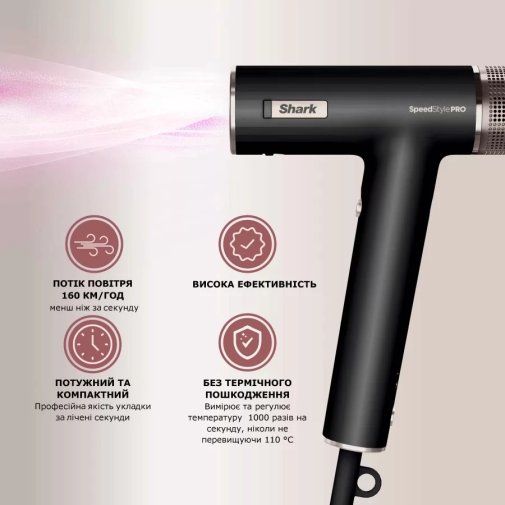 Фен Shark SpeedStyle 3-in-1 for Straight and Wavy Hair (HD731EU)