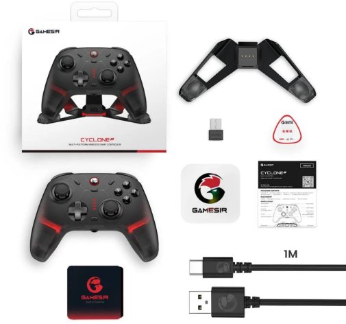 Геймпад Gamesir Cyclone 2 with Dock Station PC/Switch/Android/IOS BT/Wireless Black (Cyclone 2_with dock_Black)