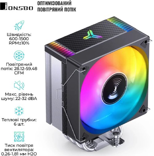 Кулер для процесора Jonsbo CR-1000 MAX ARGB Black