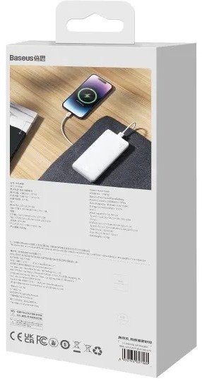 Батарея універсальна Baseus Airpow 10000mAh 20W White (PPQD090002)