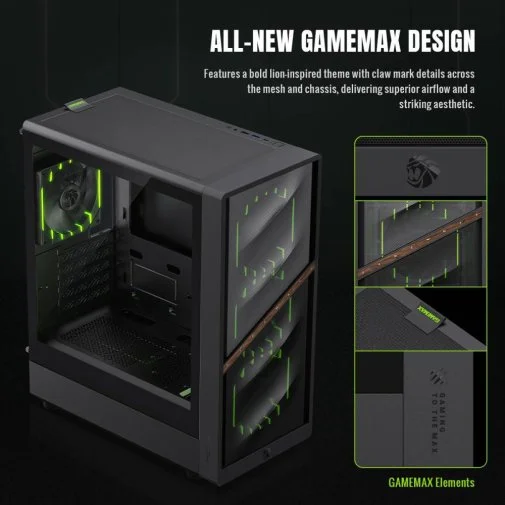 Фото: Корпус Gamemax Aeris 330 MB Black with window (AERIS 330 MB) № 23 | KTC
