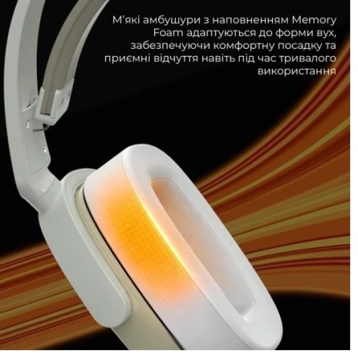 Гарнітура Ajazz AHM09 Max WL/BT Gray/White (AHM09-MAX-GW)