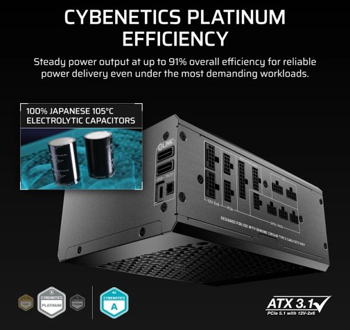 Блок живлення Corsair 1500W HX1500i Shift (CP-9020269-EU)