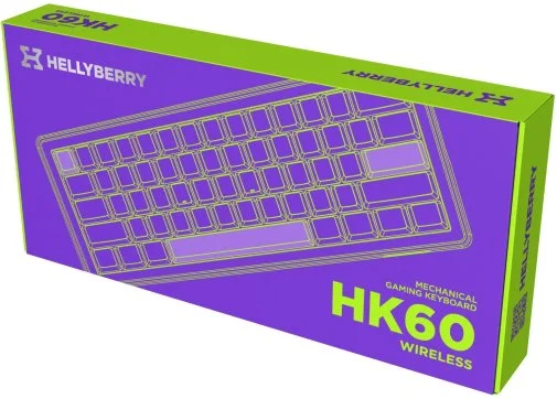 Фото: Клавіатура Hator Hellyberry HK60 Mechanical Linear Wireless/BT White/Violet (HK60 wireless) № 14 | KTC