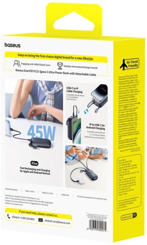 Батарея універсальна Baseus EnerFill FC21 Qpow3 Ultra Digital 20000mAh 45W Black (E0027P00)