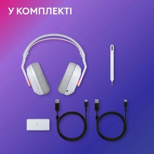 Фото: Гарнітура Logitech G Astro A20 X Lightspeed White (939-002253) № 24 | KTC