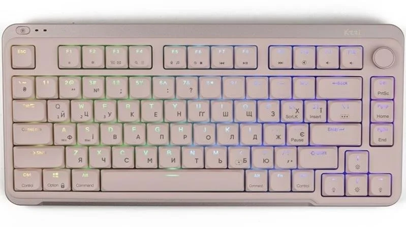 Фото: Клавіатура KZZI I75 Red Switch WL/BT/USB Pink (6977534870567) № 9 | KTC