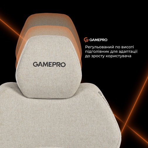 Крісло GamePro GC760LG Fabric Light Gray