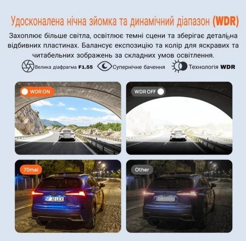 Фото: Відеореєстратор 70mai Rearview Mirror Dash Cam S410 № 17 | KTC