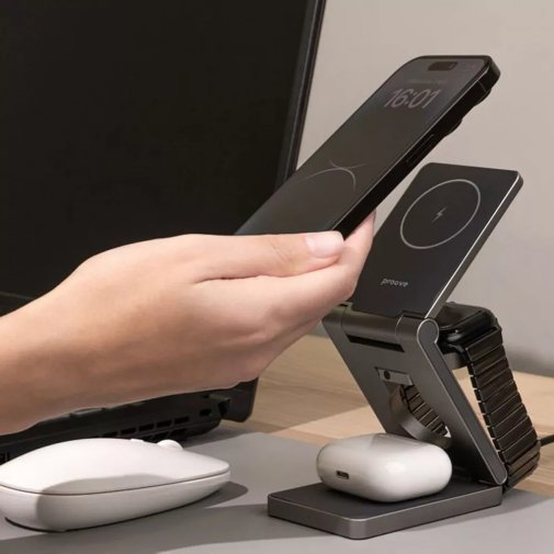 Бездротовий зарядний пристрій Proove Titan Volt 3in1, Gray