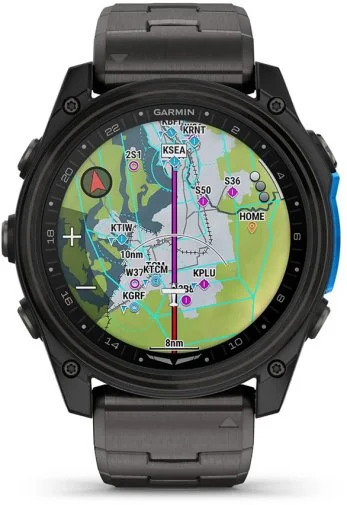 Фото: Смарт годинник Garmin D2 Mach 2 - 51 mm Carbon Gray DLC Titanium with Vented Titanium Bracelet (010-02905-31) № 17 | KTC