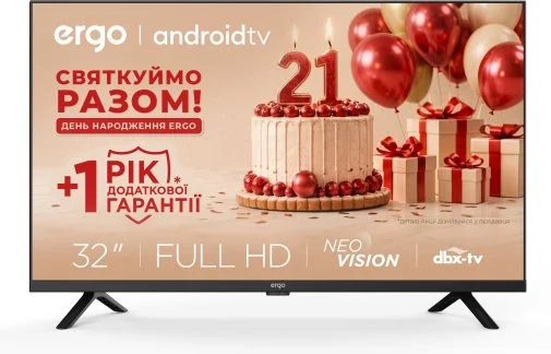 Фото: Телевізор LED Ergo 32GFS6500 (Smart TV, Wi-Fi, 1920x1080) № 9 | KTC