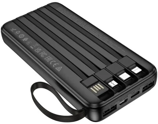 Фото: Батарея універсальна BOROFONE BJ76 Smart 10000mAh 10W Black (6941991120046) № 7 | KTC