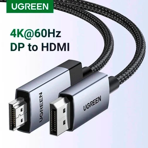 Фото: Кабель UGREEN DP119 v2.0 DP / HDMI 1m Black (15773) № 12 | KTC
