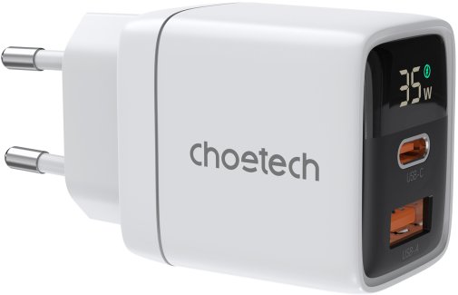 Зарядний пристрій Choetech PD6052 35W White (PD6052-EU-WH)