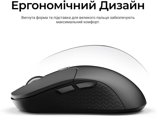 Миша Keychron M3 PixArt PAW3950 WL/BT/USB Black (M3-A23)