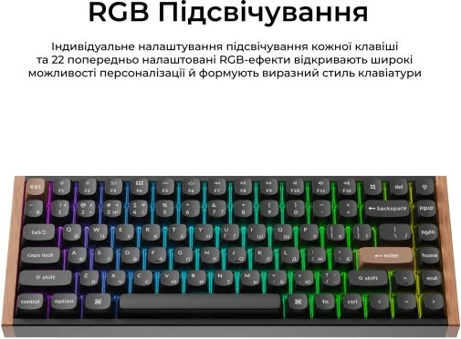 Фото: Клавіатура Keychron K2 HE Gateron Magnetic Switch RGB Black (K2H-F1-UA) № 28 | KTC