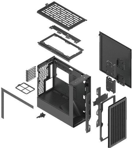 Корпус HAVN BF 360 Black with window (HVN-CA-BF360-02)