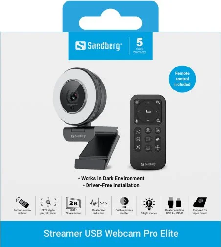 Фото: Web-камера Sandberg Streamer USB Webcam Pro Elite (134-39) № 21 | KTC