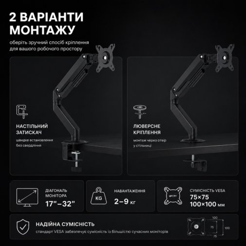 Кронштейн ITech MBSS-02F Black