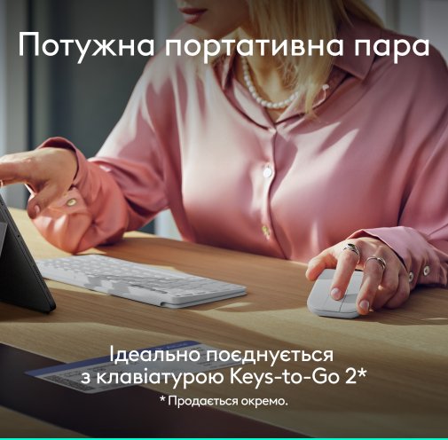 Миша Logitech Mobi Fold White (910-007631)