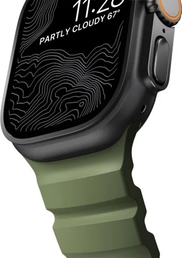 Фото: Ремінець Nomad for Apple Watch 46mm/49mm - Rocky Point Band Black Titanium Hardware Forest (NM014797858) № 19 | KTC