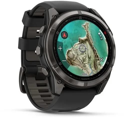 Фото: Смарт годинник Garmin fenix 8 - 51mm MicroLED Sapphire Carbon Gray DLC Titanium with Black/Pebble Gray Silicone Band (010-03380-05) № 23 | KTC