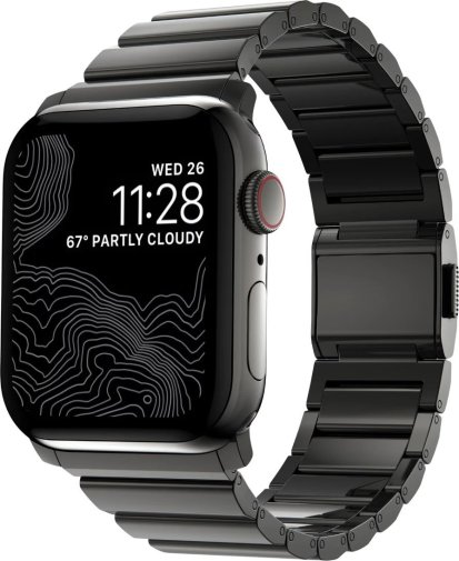 Ремінець Nomad for Apple Watch 46/49mm - Steel Graphite Hardware Graphite (NM1A41BXS0)