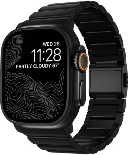 Ремінець Nomad for Apple Watch 46/49mm - Titanium V2 Black Hardware Black (NM014834858)