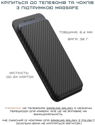Чохол для пластикових карт Pitaka for iPhone - Magnetic Woven Black/Grey (MWW2401)
