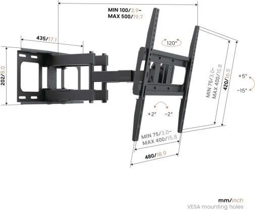 Фото: Кронштейн Vogels UP 4053 Black (8440530) № 6 | KTC