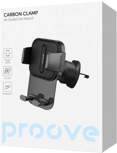 Фото: Кріплення для мобільного телефону Proove Carbon Clamp Air Outlet Car Mount Black (CHCNA0000001) № 11 | KTC