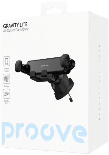 Фото: Кріплення для мобільного телефону Proove Gravity Lite Air Outlet Car Mount Black (CHGL00000001) № 11 | KTC