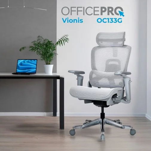 Фото: Крісло OfficePro Vionis OC133G Grey № 10 | KTC