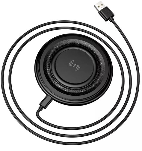 Бездротовий зарядний пристрій Borofone BQ40 Crown, 15W, Black