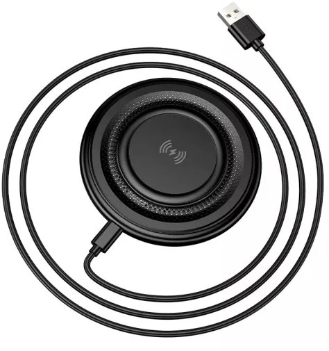 Фото: Бездротовий зарядний пристрій BOROFONE BQ40 Crown 15W Black (6941991123740) № 9 | KTC