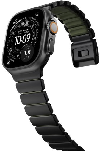 Ремінець Nomad for Apple Watch 46/49mm - Stratos Black Hardware Forest (NM009575858)