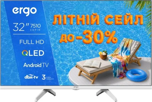 Фото: Телевізор QLED Ergo 32JFQ7510 (Smart TV, Wi-Fi, 1920x1080) № 13 | KTC